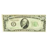 1934-A Green Seal $10 Federal Reserve Bank Note