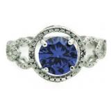 Brilliant 3.25 ct Tanzanite & Diamond Ring