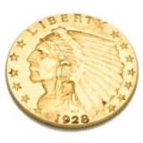 1928 Indian $2.50 Gold Piece