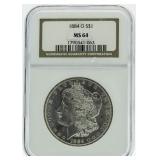 1884-O MS64 Morgan Silver Dollar