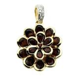 Quality 4.50 ct Garnet & Diamond Accent Pendant