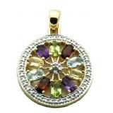 Genuine 2.50 ct Gemstone & Diamond Pendant