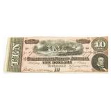 1864 Confederate $10 Bank Note