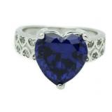 4.00 ct Tanzanite Heart Solitaire Ring