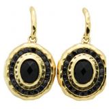 Black Macrasite Large Designer Earrings