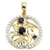 Genuine Sapphire & Diamond Pendant