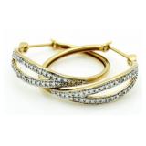 Diamond Accent Large Hoop Earrings