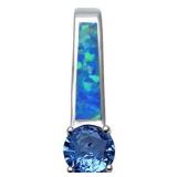 Blue Opal & Ceylon Sapphire Designer Pendant