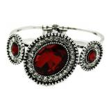 Beautiful Red & White Gemstone Fashion Bracelet