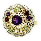 Genuine 2.20 ct Gemstone & Diamond Ring