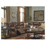 Ashley 194 LEATHER Reclining Sectional