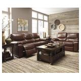 Ashley u729 LEATHER Reclining Sofa & Loveseat