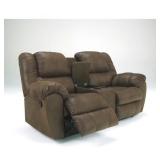 Ashley 327 Reclining Loveseat w/ Cup Holders