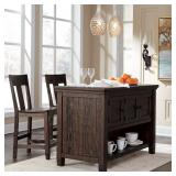 Ashley D658 Rustic Kitchen Island