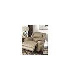 Ashley U989 Taupe Swivel LEATHER Recliner