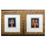 Set of 2 Orignial Acrylic Floral - Anna Sandhu Ray