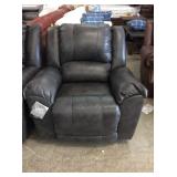 Ashley 607 Grey LEATHER Rocker Recliner