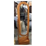 Oak Swivel Jewelry Box (Double Sided)