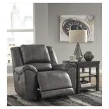 Ashley 607 Grey LEATHER Rocker Recliner