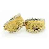 Large Diamond Accent Designer Earrings