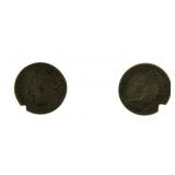 1861 & 1863 Indian Head Copper Nickel Cents
