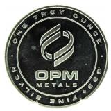 OPM Metals One Ounce .999 Pure Silver Coin