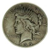 1935-P Peace Silver Dollar