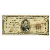 1928 San Antonio $5 Federal Reserve Bank Note