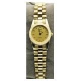10kt Solid Gold Geneve Ladies Diamond Watch