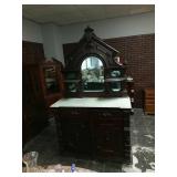 Victorian Large Marble Top Sideboard