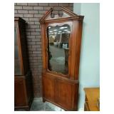 Solid Mahogany Mid Century Corner Cabinet