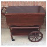 Harden Solid Cherry Tea Cart