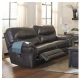 Ashley u730 Gray Reclining Leather Sofa