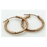 14kt Rose Gold Hoop Earrings