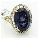 $21,450 14kt 15.33 ct Alexandrite & Diamond Ring