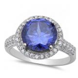 Brilliant 4.10 ct Tanzanite Solitiare Ring