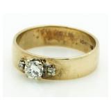 10kt Gold Vintage Diamond Solitaire Ring