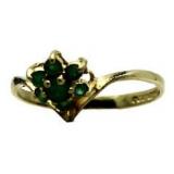 9kt Gold Vintage Genuine Emerald Dinner Ring