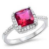 Cushion Cut 2.00 ct Ruby Dinner Ring