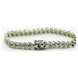 Brilliant 12.50 ct White Topaz Tennis Bracelet