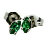 14kt Gold Genuine Emerald Earrings