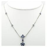 10kt Gold Genuine Tanzanite Necklace