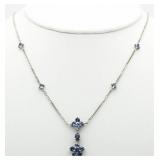 10kt Gold Genuine Tanzanite Necklace