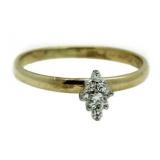 10kt Gold Fancy Marquise Diamond Ring