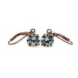 Brilliant 3.00 ct White Topaz Designer Earrings