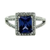 Emerald Cut 2.75 ct Tanzanite Designer Ring