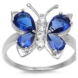 Sapphire Butterfly Ring