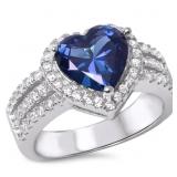 Heart Shape 2.50 ct Tanzanite Dinner Ring