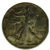 1941 Toned Walking Liberty Silver Half Dollar