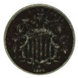 1886 "Rays" Shield Nickel